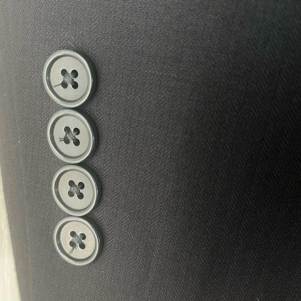 43L Jos A Bank signature gold Mens 2 Button 100% Pure Wool Sport Coat Navy